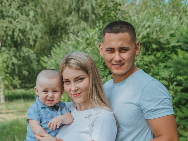 Happy family portrait together