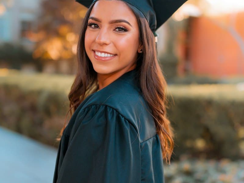 Proud graduate celebrating achievement
